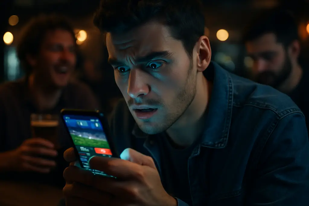 Integrated Betting Apps displayed on phones beside charts and risk indicators