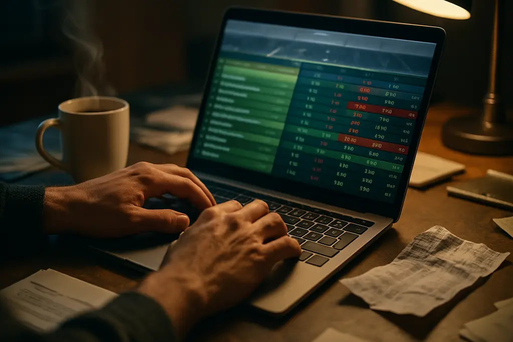 Live Betting Margins shown through sportsbook pricing dashboards and risk review charts